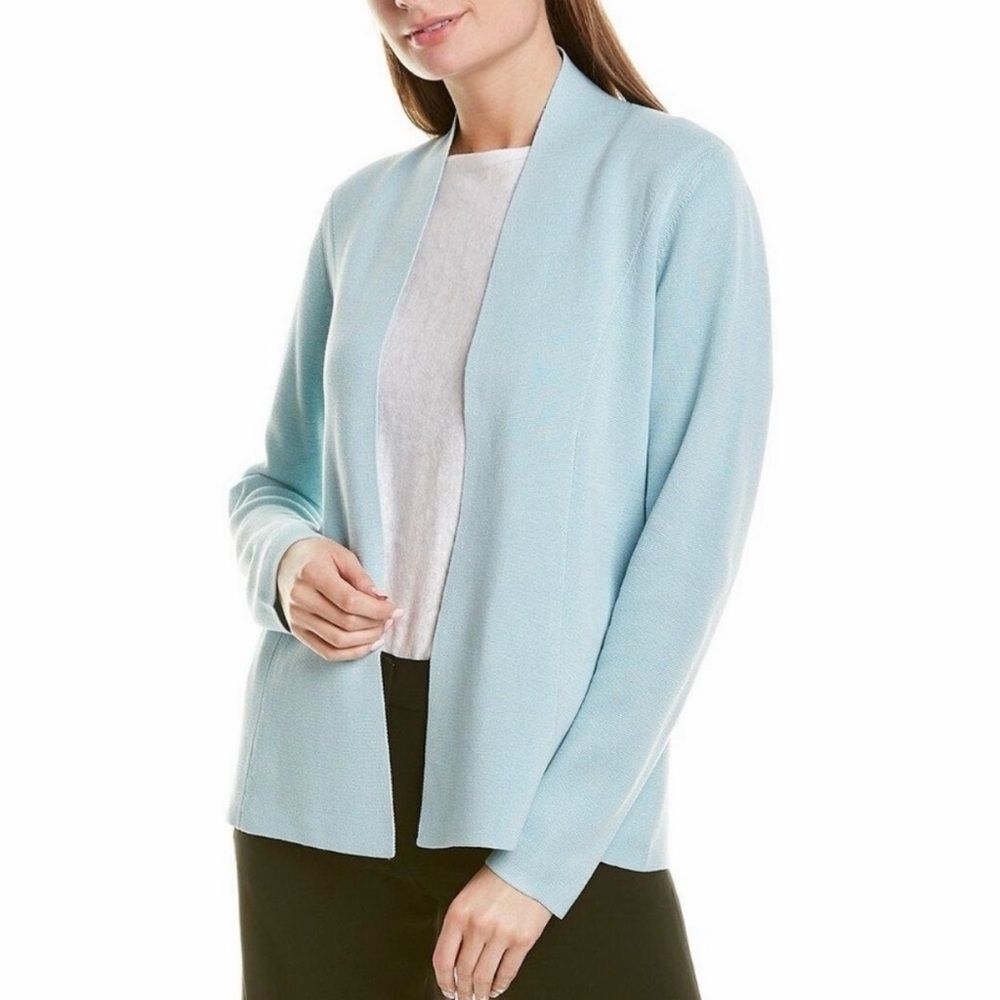 Eileen Fisher Capri Silk/Organic Cotton Shaped Jacket - Size XL